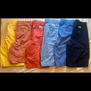 Vineyard Vines Boy size 16 shorts lot (6). Navy, blue, salmon, yellow.